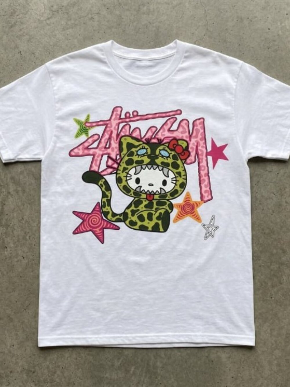 Stussy X Hello Kitty Black Cotton T-Shirt